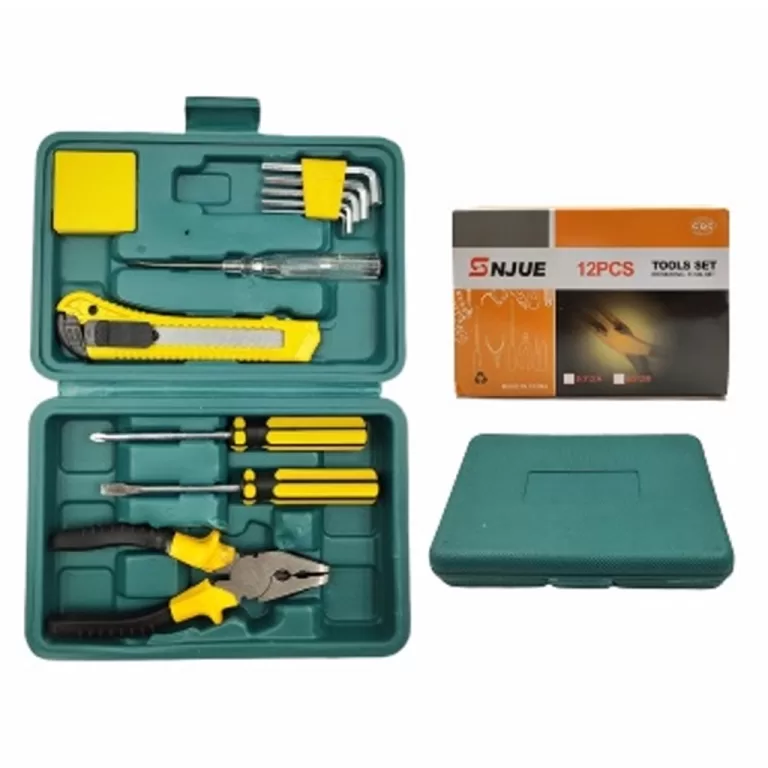 Kit Jogo De Ferramentas 12Pçs Com Maleta Multiuso