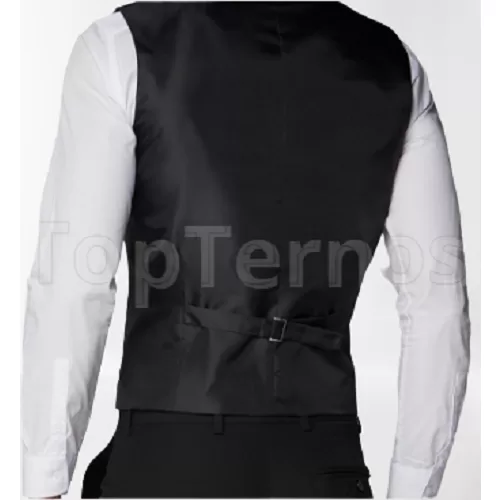 Colete Social masculino Preto Slim C/regulagem nas