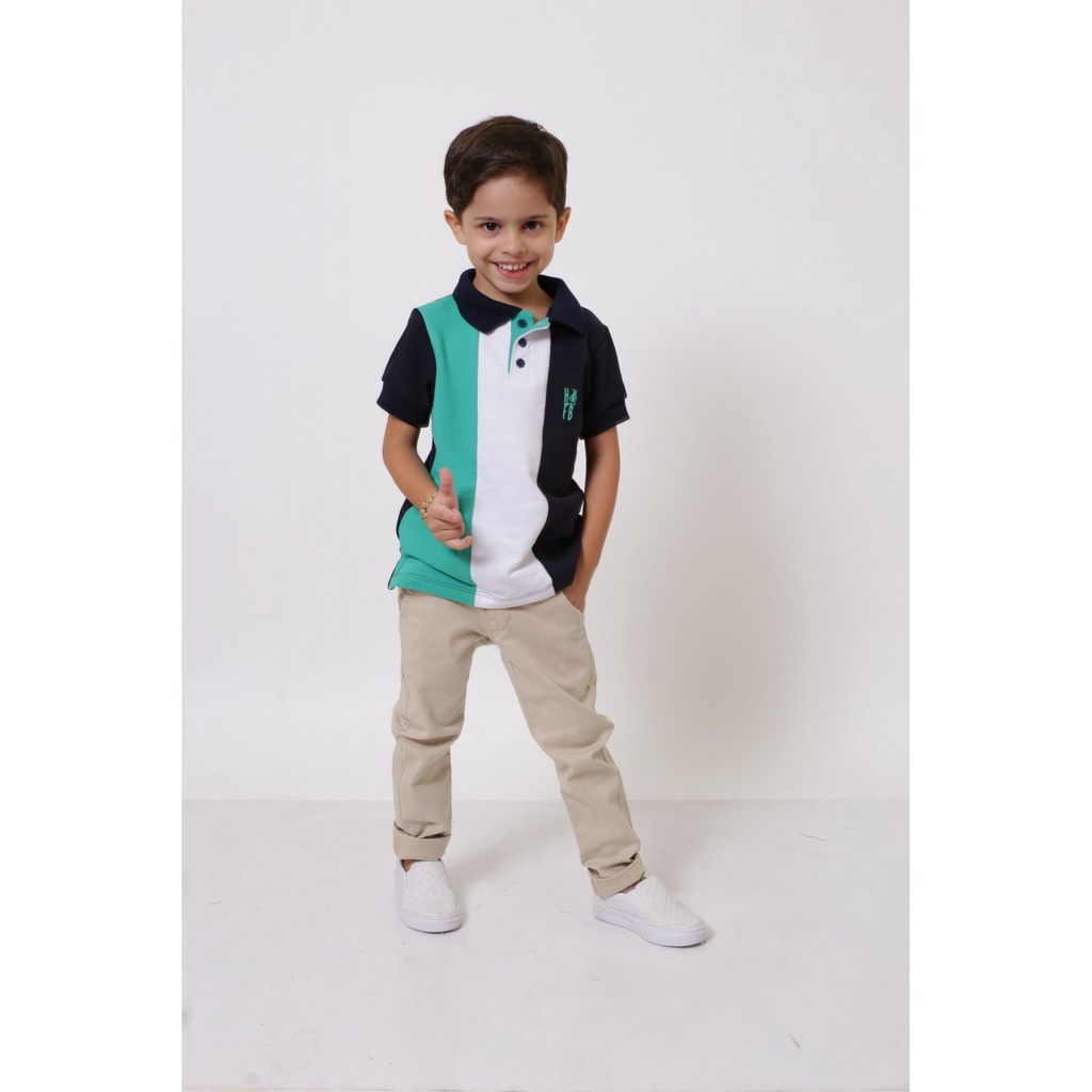 Camisa ou Body Polo Infantil Listrado Prince