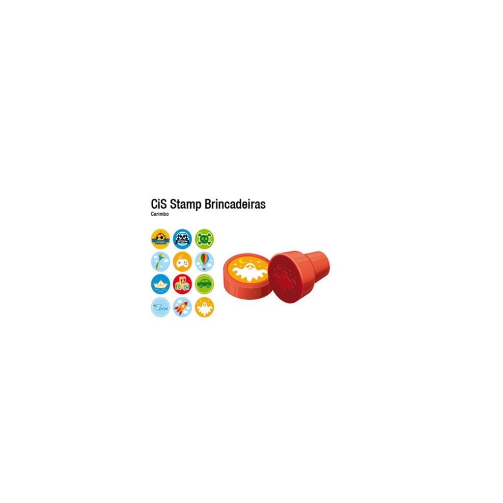 Carimbo Stamp Brincadeiras com 12 Unidades – Cis