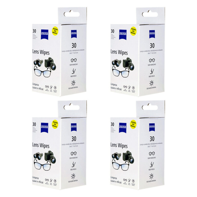 Kit Lens Wipes Zeiss C/ 120 Lenços Umedecidos PRO