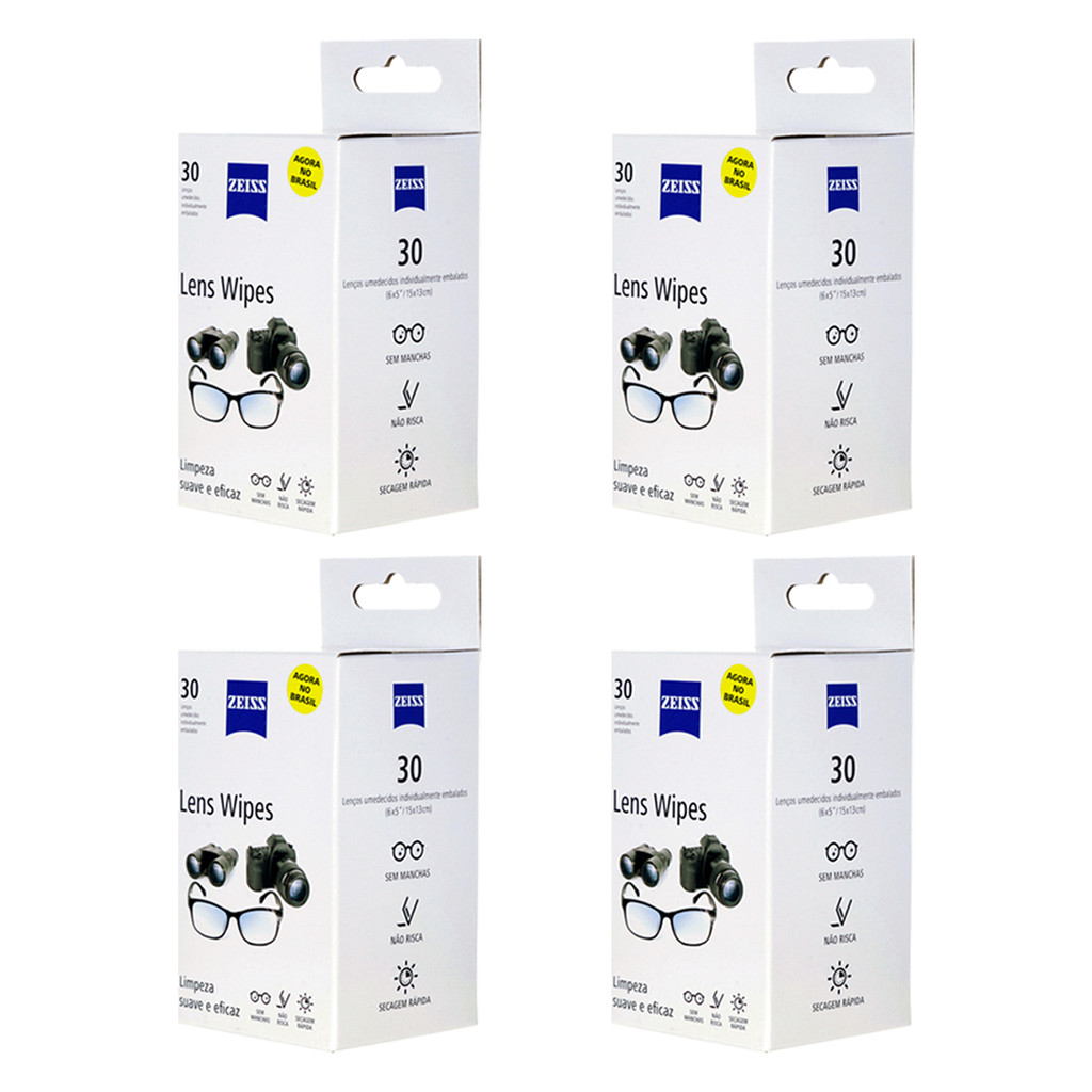 Kit Lens Wipes Zeiss C/ 120 Lenços Umedecidos PROMO