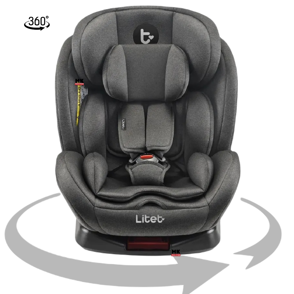 Cadeira Para Auto 0 A 36 Kg Isofix Com Rotação 360. Snugfix Preta Litet
