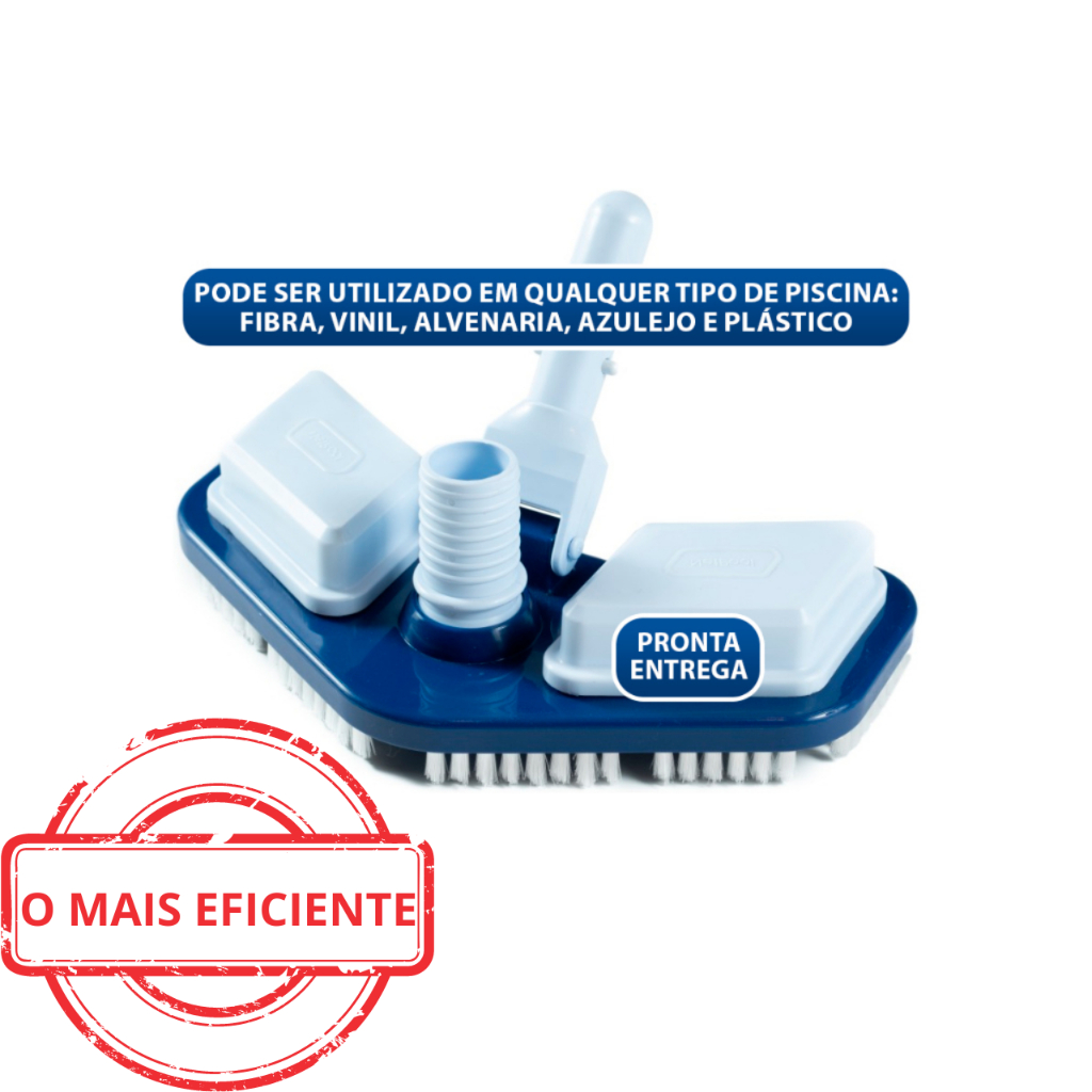 Aspirador De Piscina Asa Delta Com Escova Limpeza Para Todos Tipos De Piscina o MAIS EFICIENTE