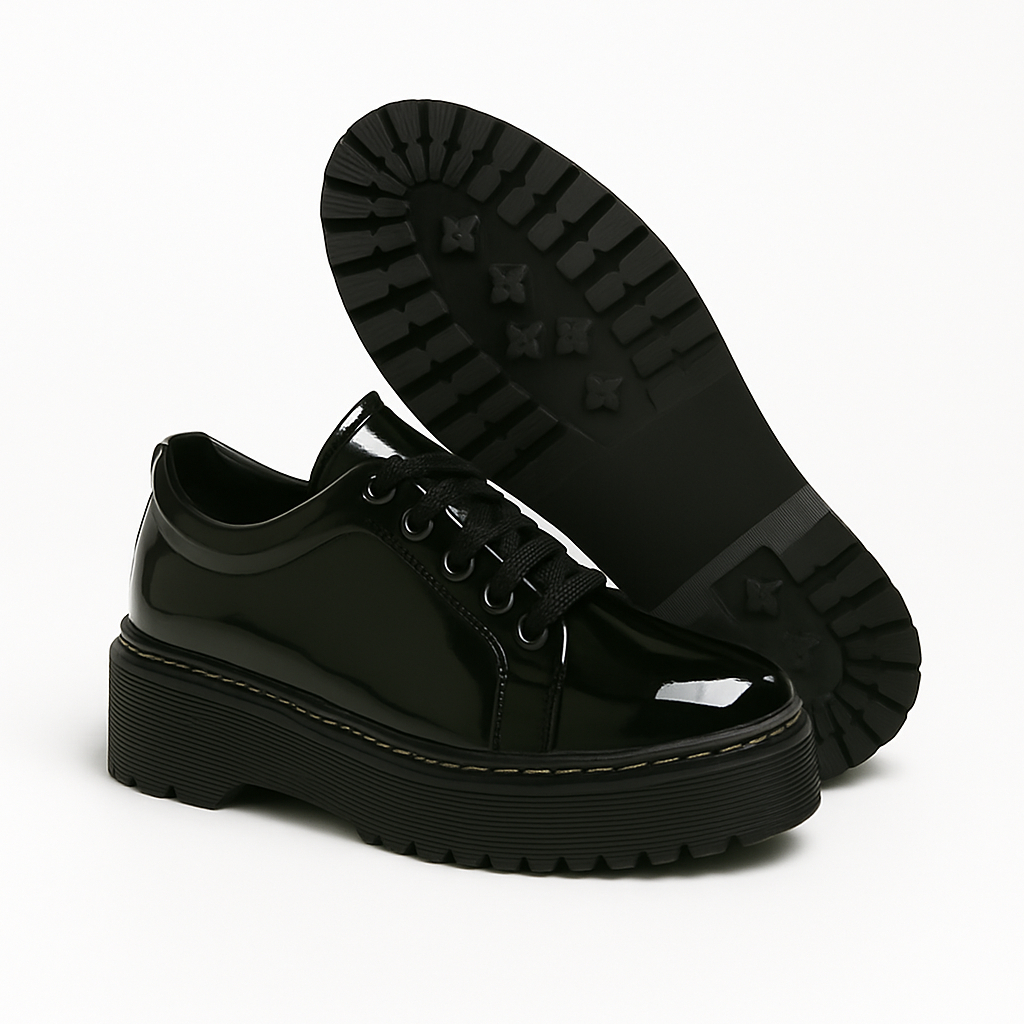 Sapato Feminino Mocassim Feminino Oxford Plataforma Blogueira Sapato Casual