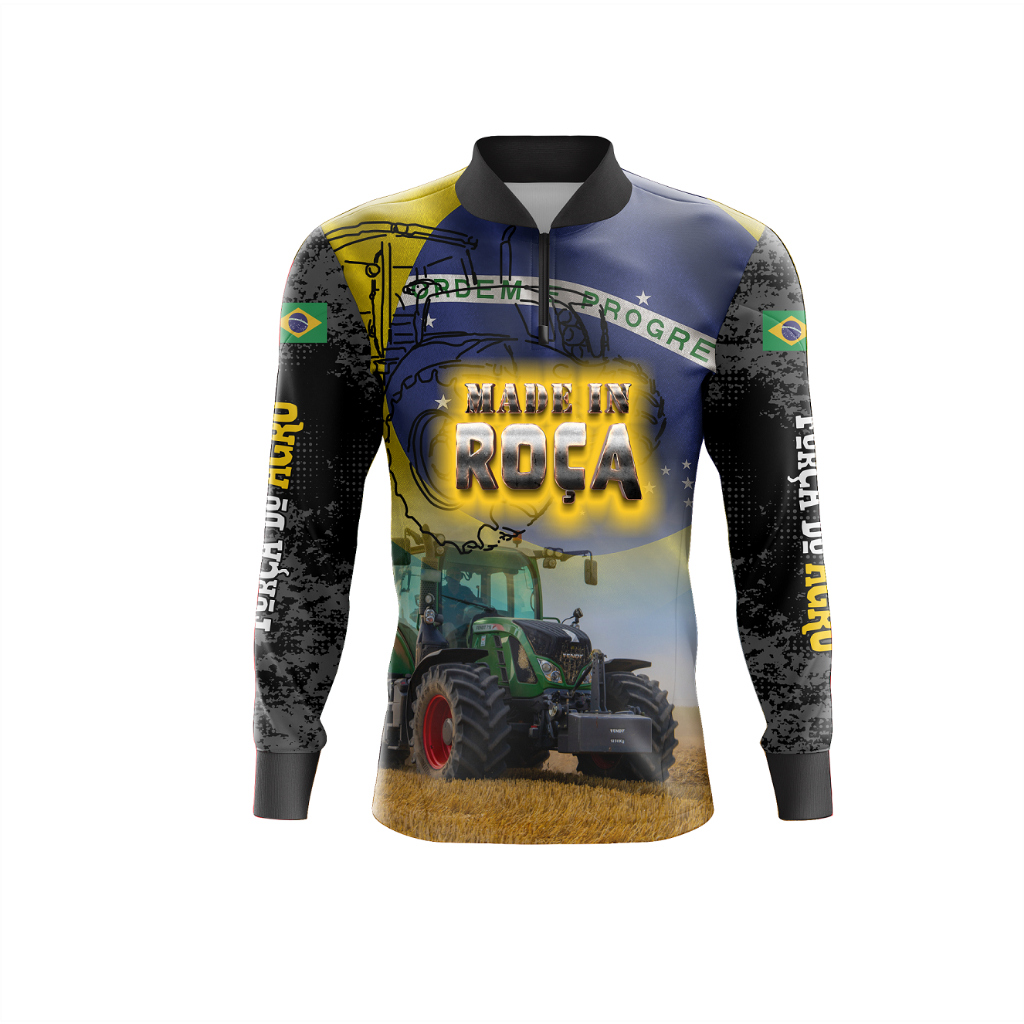 Camisa Camiseta Masculina Agro Ml Proteção Uv50 Made In Roça