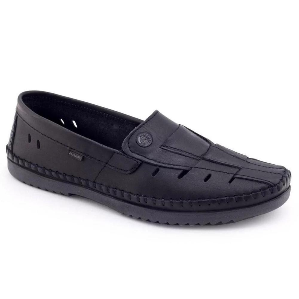 Mocassim Couro Freeway Logan-2 Masculino – Preto
