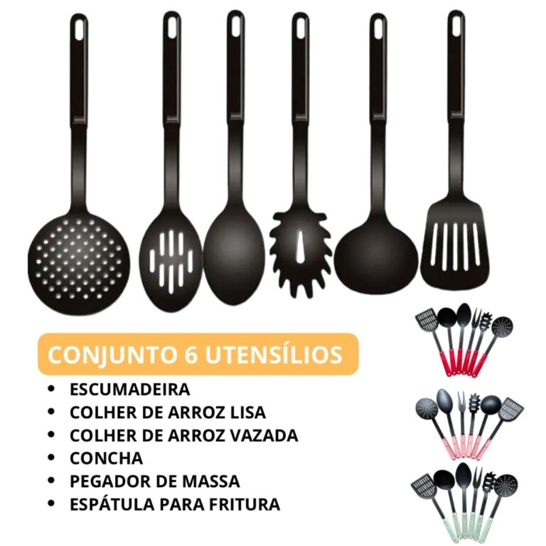 Kit de Cozinha Premium Conjunto 12 Peças Silicone