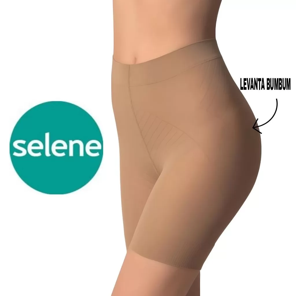 SHORT MODELADOR SELENE SLIM COM ELASTANO LEVANTA BUMBUM
