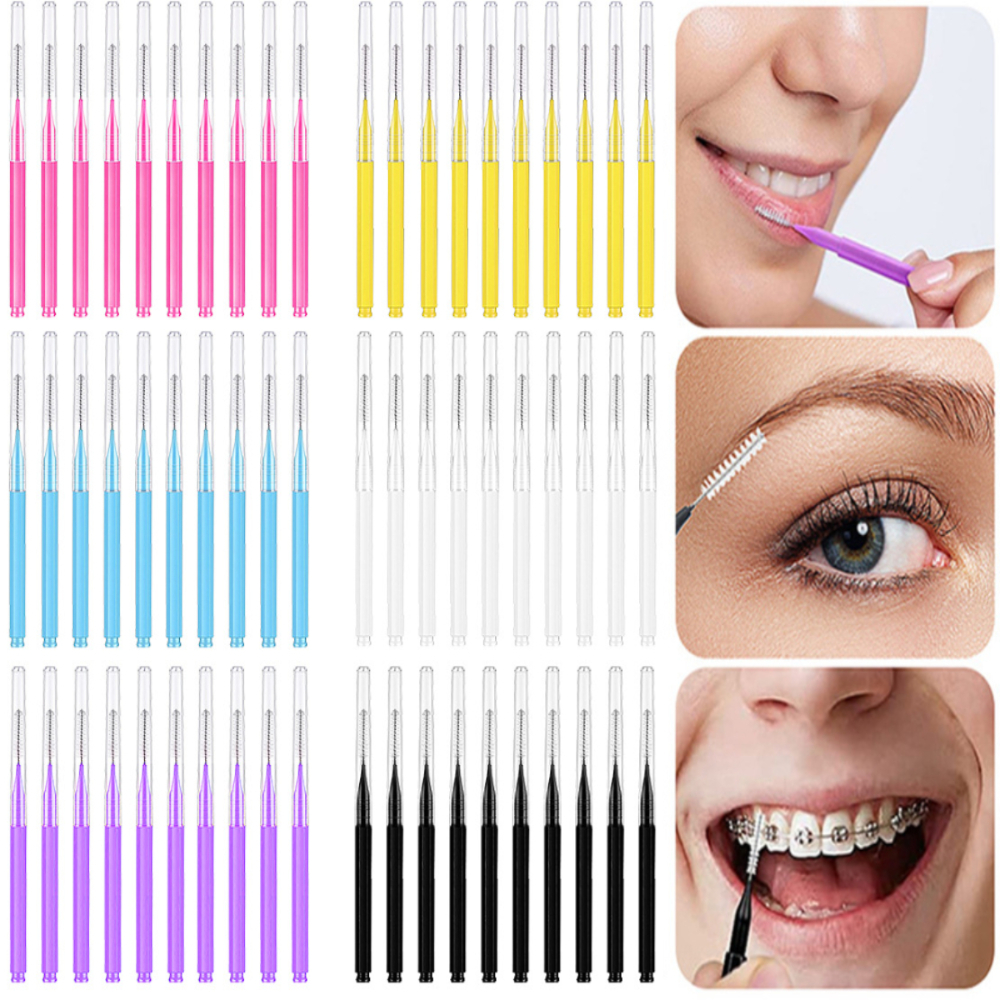 Kit 10/60 un Escova de Dente Interdental Dental Picks Escovinha para limpeza