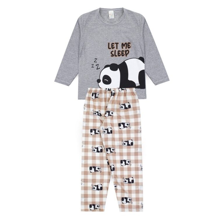 Pijama Infantil Masculino Inverno Let Me Sleep 
