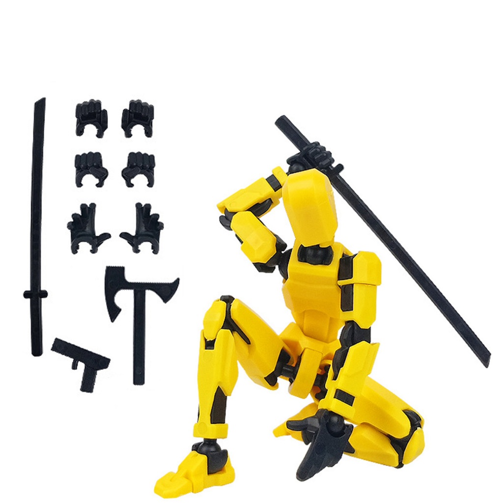 Boneco Dummy 13 Brinquedo Robô Multiarticulado Impresso Em 3d com acessórios