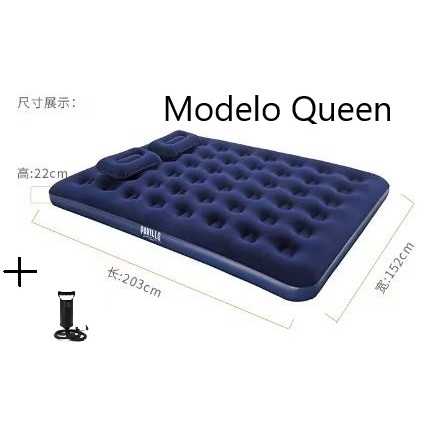 Colchão Inflável Casal Resistente 203*152cm/137*