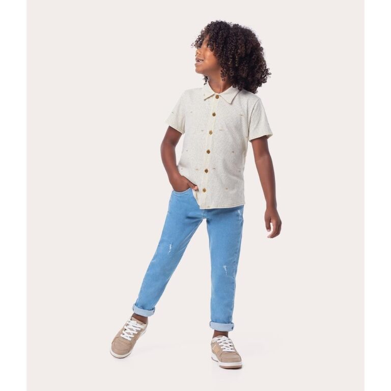 Camisa Infantil Menino Manga Curta Micro Estampas 
