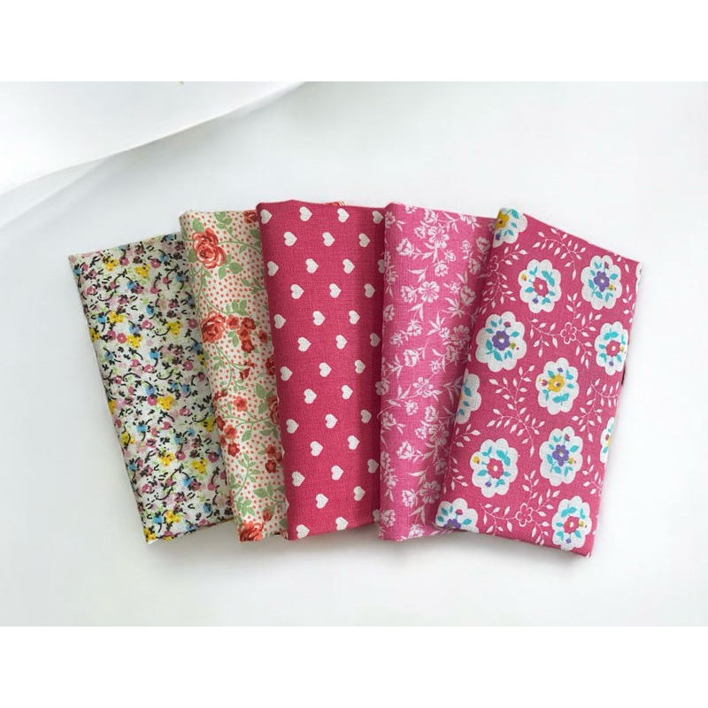 Kit Retalhos Tricoline Mista 20x45cm  5 ou 10 Peças | Tecido Estampado para Artesanato e Costura