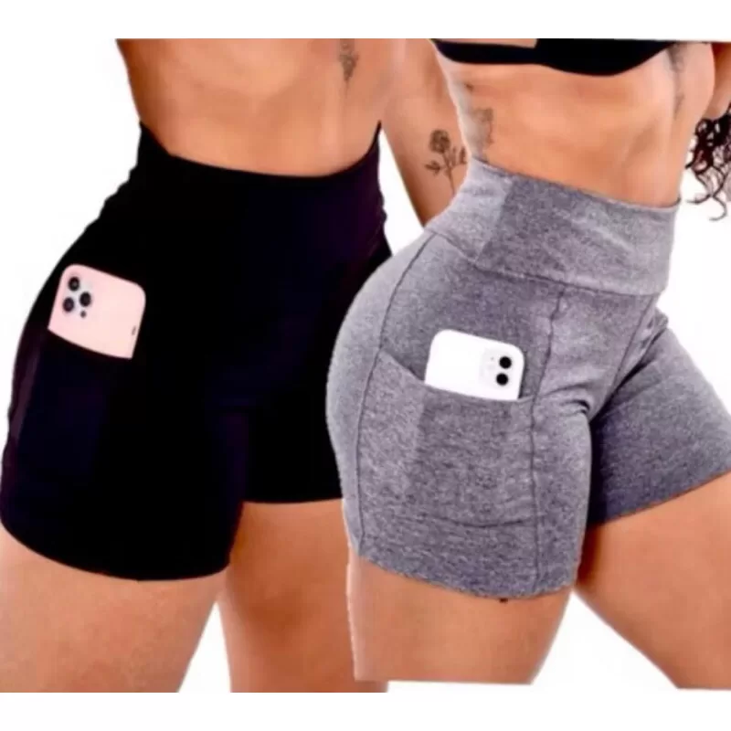 Kit 2 Short suplex bolso lateral ideal para academia e treino