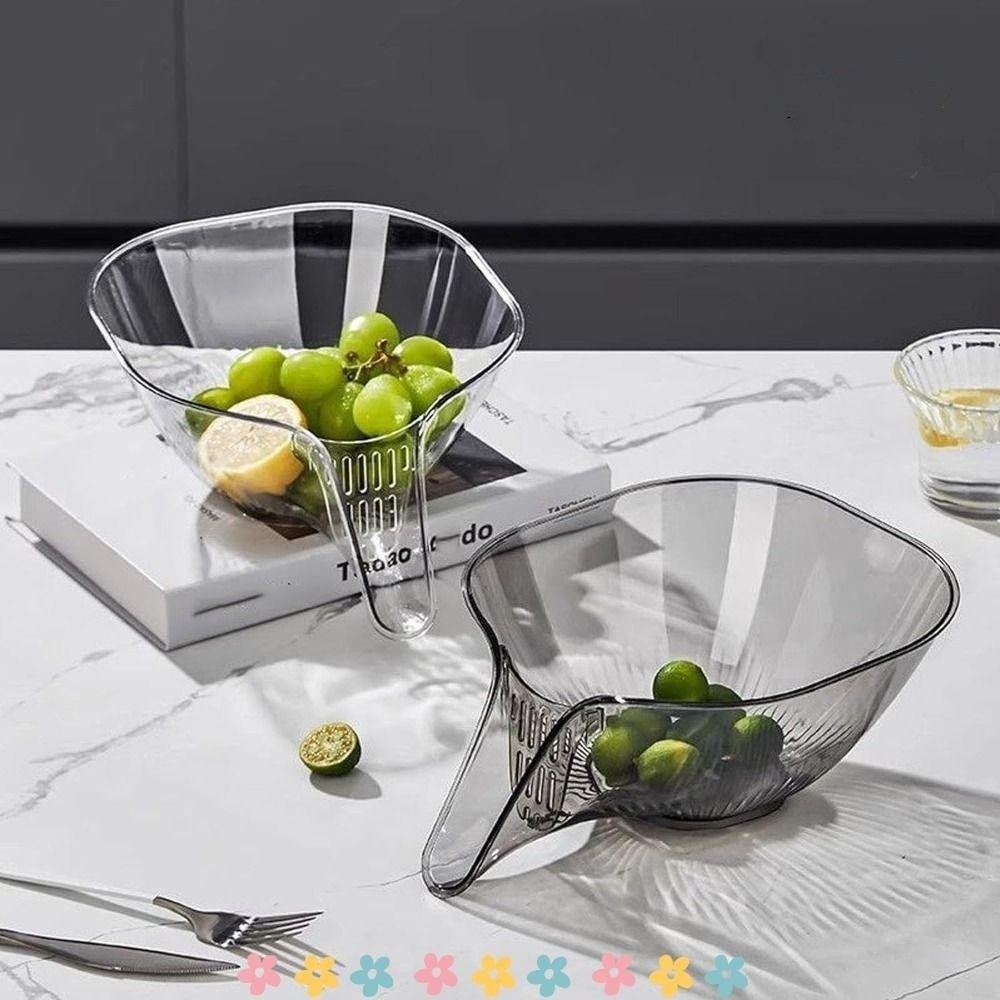 Cesto coador multifunções com funil para lavagem de legumes e salada de frutas
