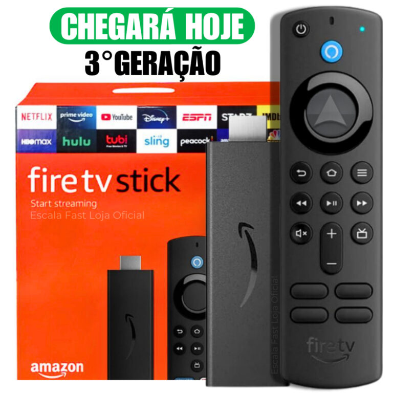 Novo Amazon Fire Stick TV Full HD 3. Geração Ale