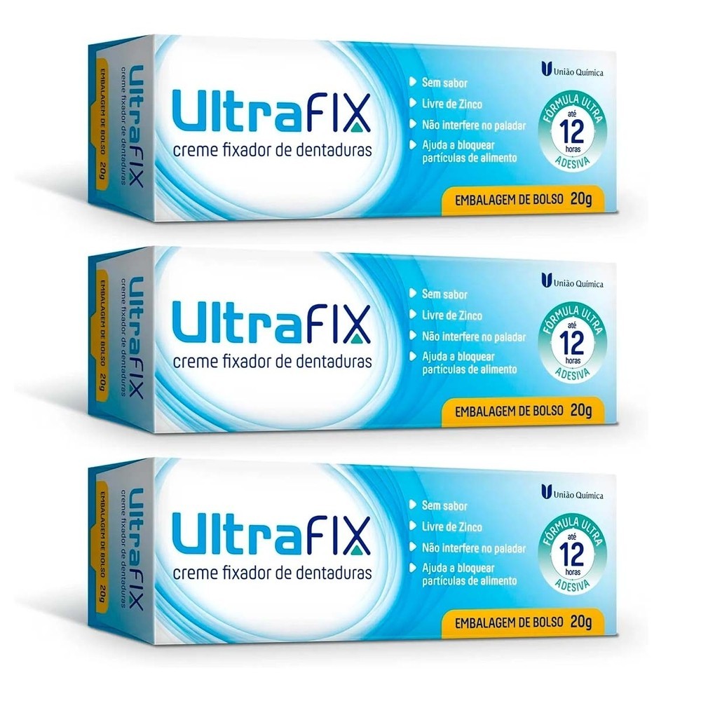 Kit 3 und Ultrafix Creme Sem Sabor 20g