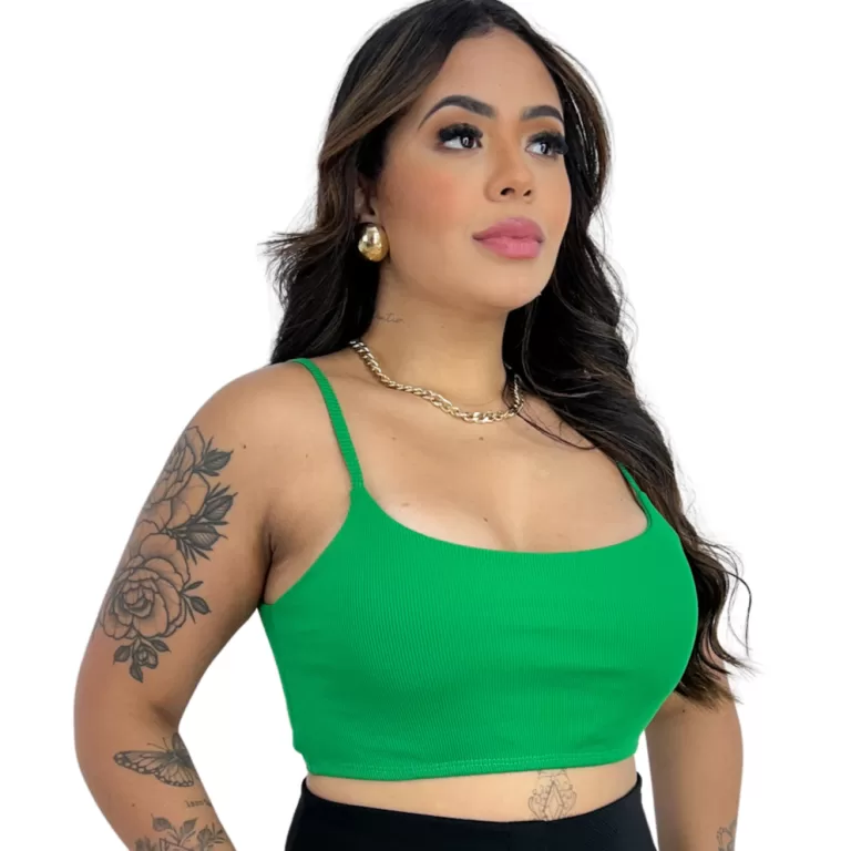 Cropped Alcinha Fina Forro Duplo