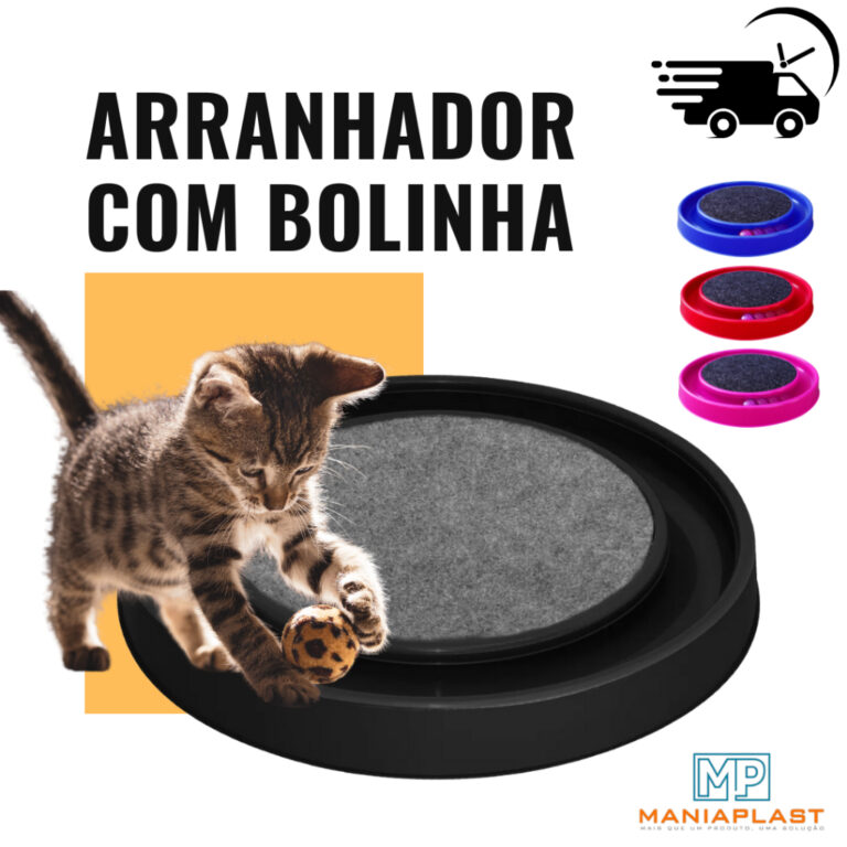 Arranhador para Gatos Redondo com Bolinha Interati