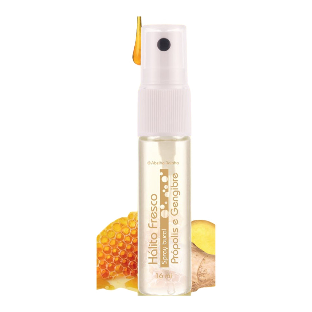 Spray Bucal Própolis E Gengibre Melhora A Imunidade 16ml Abelha Rainha