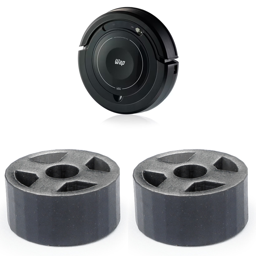 Kit 2 Roda Frontal Dianteira Giratória Robô Aspirador Multilaser Mondial Wap W100-100C ObaBox-Duste