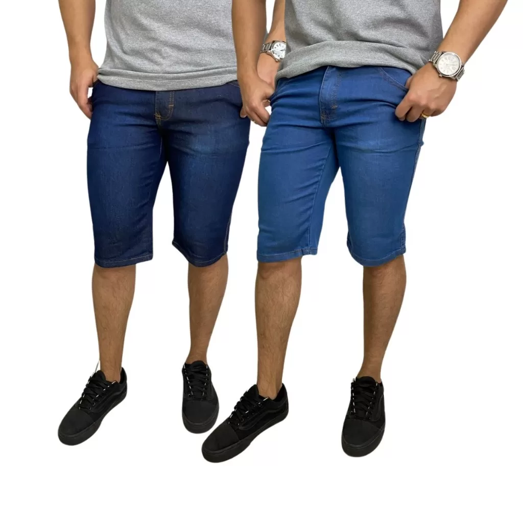 KIT 2 BERMUDAS MASCULINA TRADICIONAL RETA 124