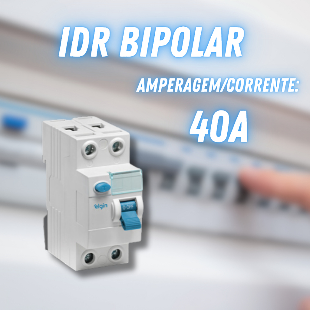 Interruptor diferencial residual IDR/DR Bipolar 30mA Elgin – 40a