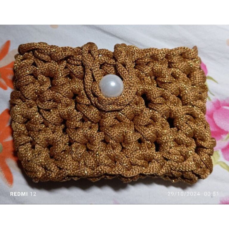 mini carteira de croche ( porta cartão)