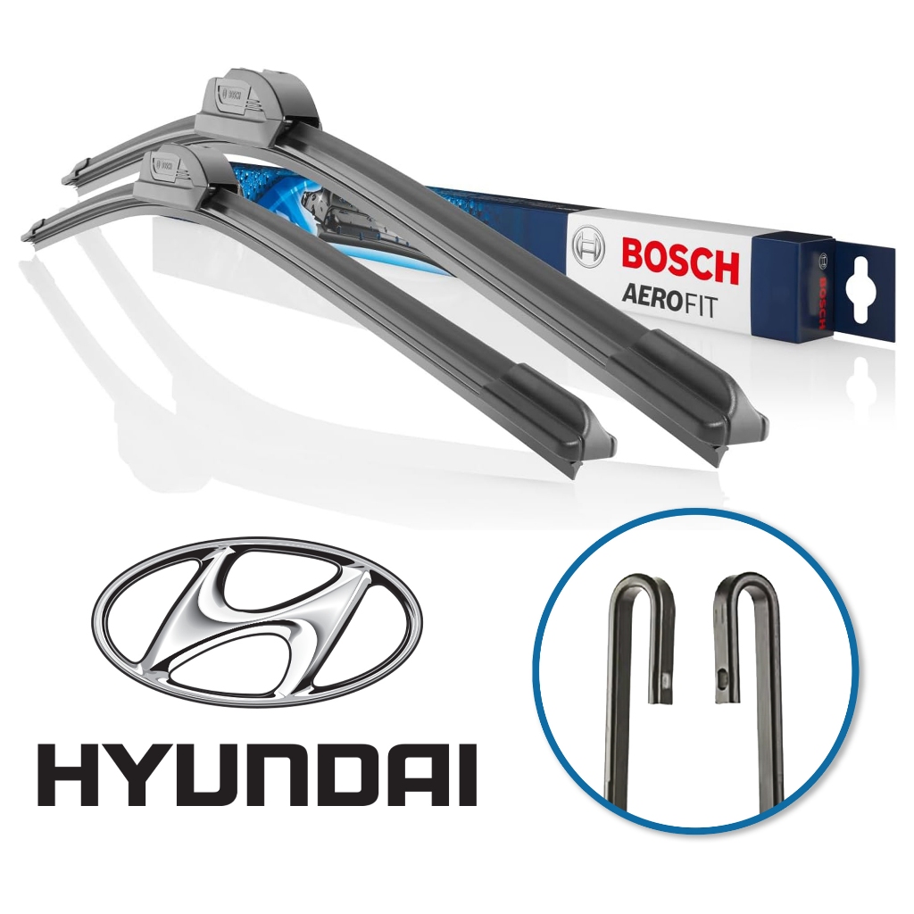 Par de Palheta Limpador de Parabrisa Aerofit Grancho Original Bosch Hyundai