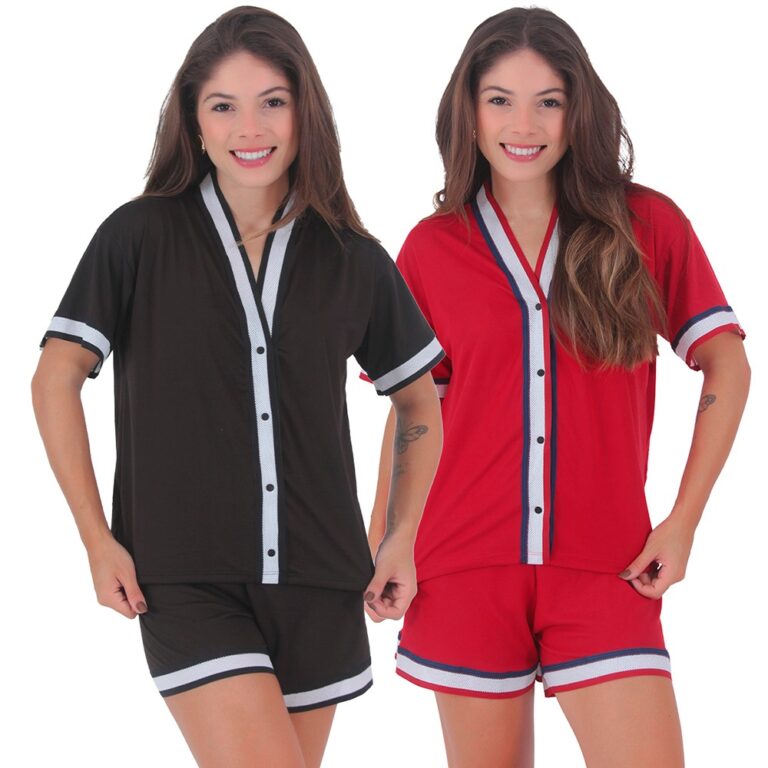 Kit 2 Pijamas Americano Suede Fechado Blogueirinha