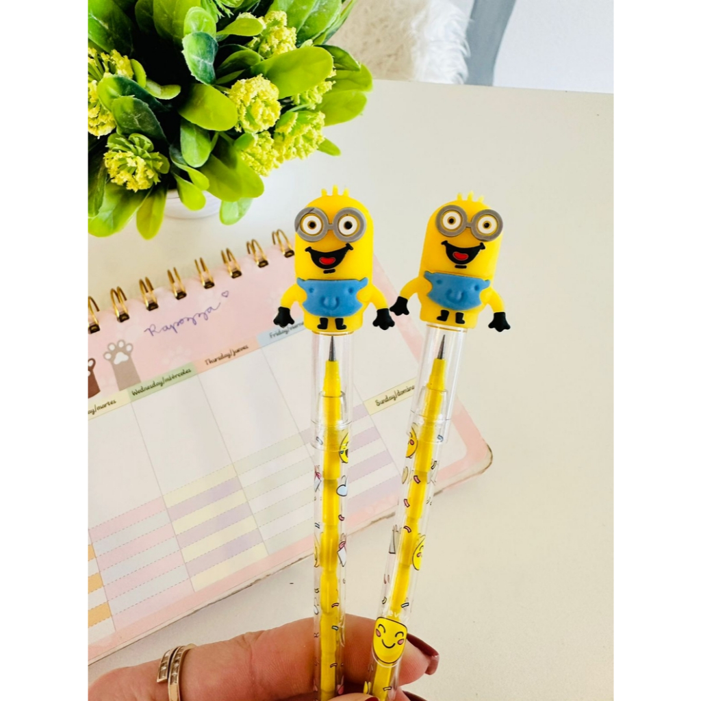 LAPISEIRA TROCA PONTA MINIONS / PAPELARIA FOFA KAWAII / MATERIAL ESCOLAR
