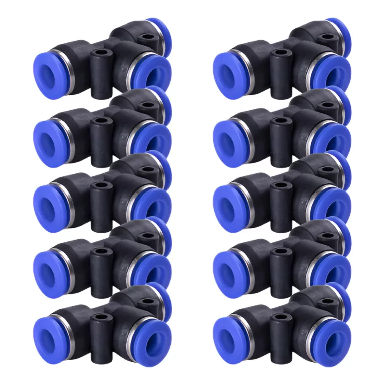 União Tee 8mm Conexão Pneumática Emenda 10 Unid