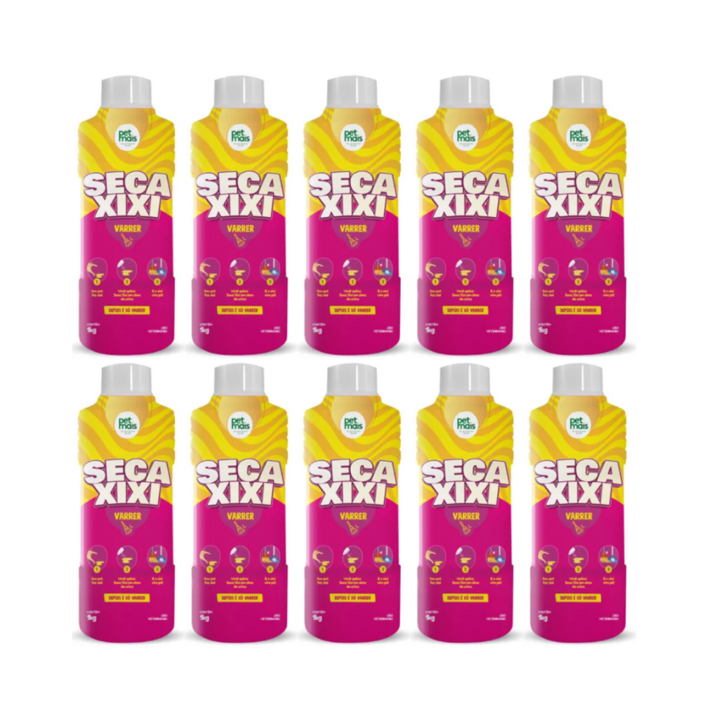 Kit 10 unidades de Seca Xixi Varrer 1kg Pet Mais – Embalagem Econômica