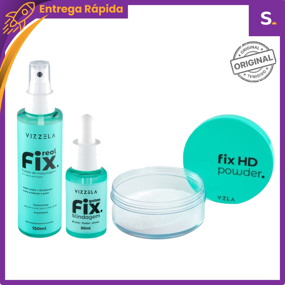 Combo Pele Blindada Fixador + Blindagem + Pó HD – Vizzela