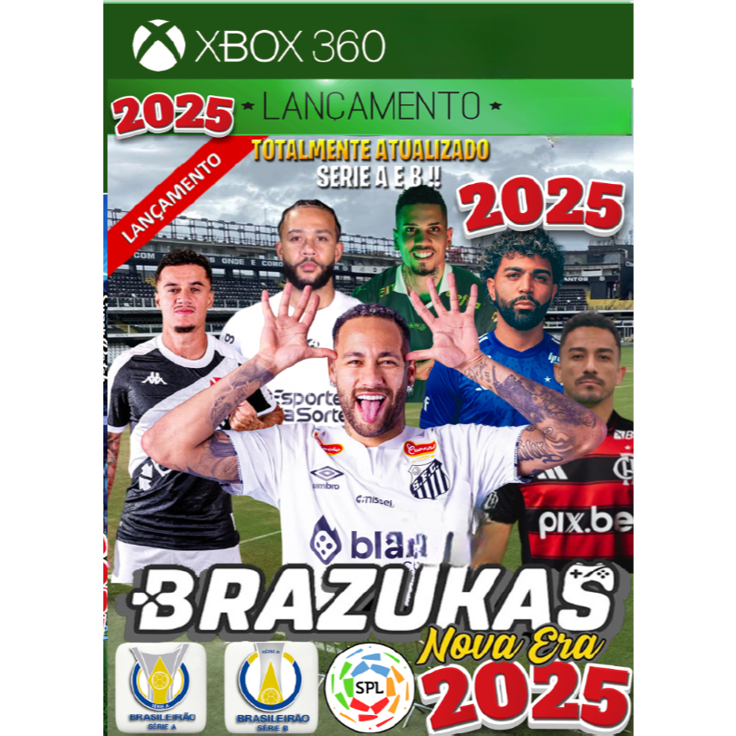 PES BRAZUKAS 25 XBOX 360 ATUALIZAÇÃO MARÇO COM NEYMAR NO SANTOS – LT 3.0 – RGH e JTAG