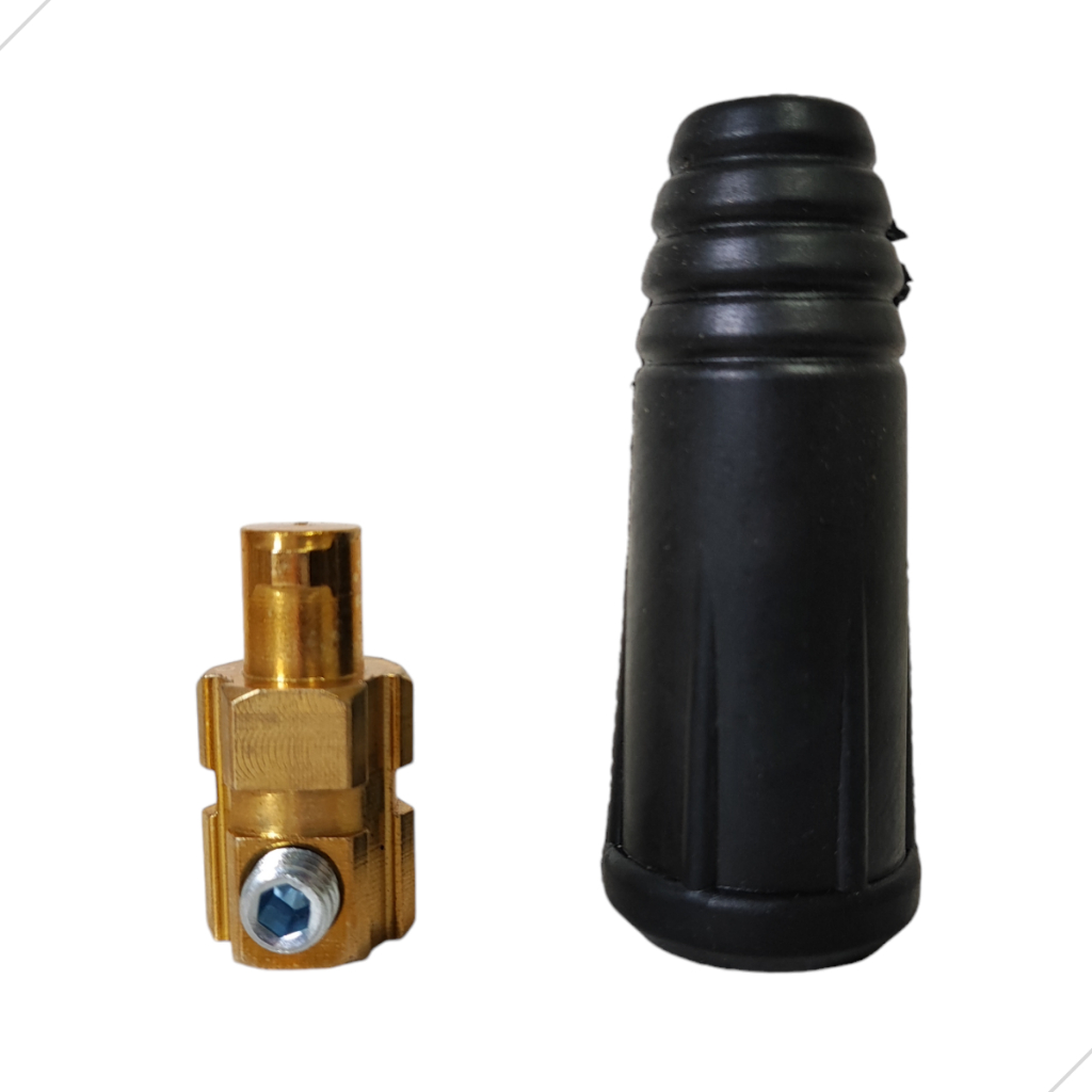 Conector Engate Rápido Macho 9mm Cabo 10 a 25mm 200a Para Máquina De Solda Inversora