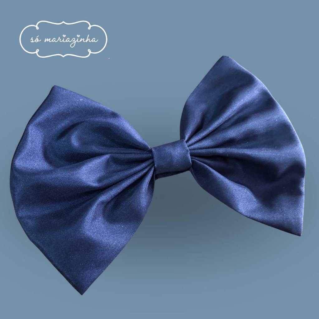 kit Laço Decorativo de Cabelo Com 3 unidades: Azul Marinho REF4200