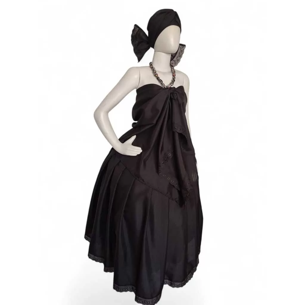 Conjunto 3 Peças 4m De Roda Pano da Costa e Ojá Pomba Gira Candomblé