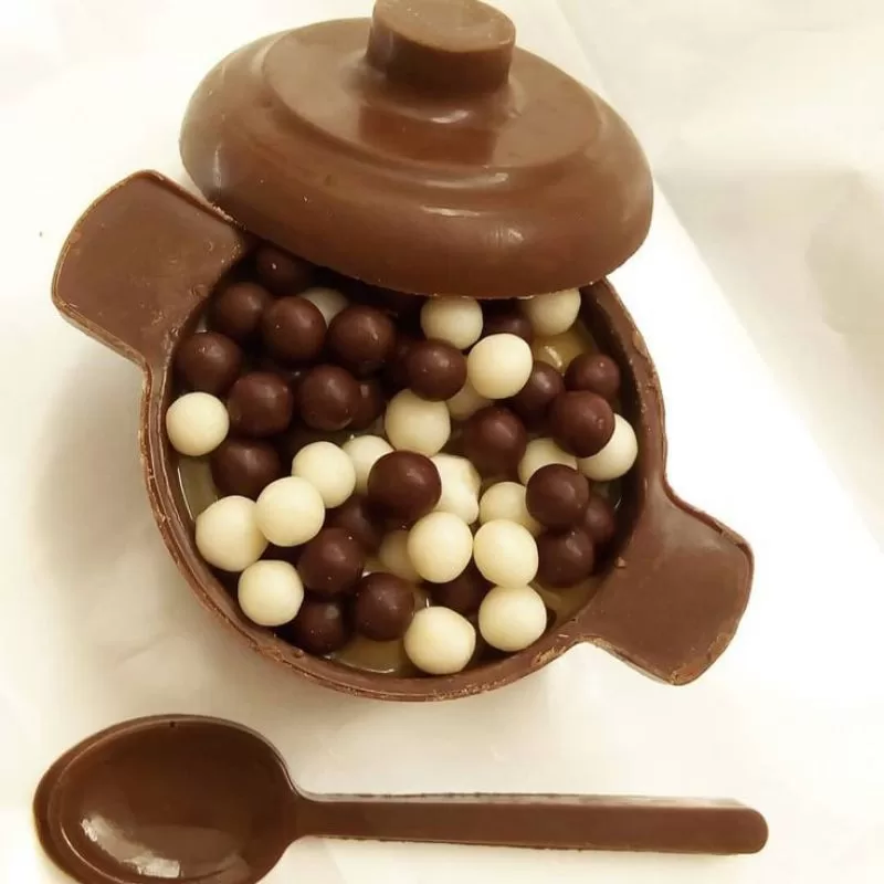 copinho de chocolate, panelinha 37g para chá de panela e chá de casa nova