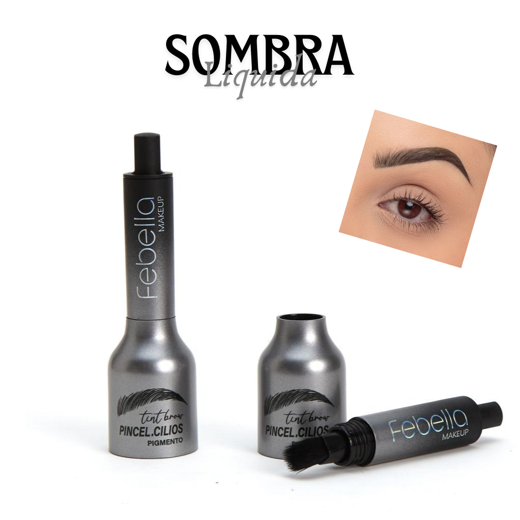 Sombra Liquida para Sobrancelhas, design de alta pigmentação, 3 tonalidades Febella