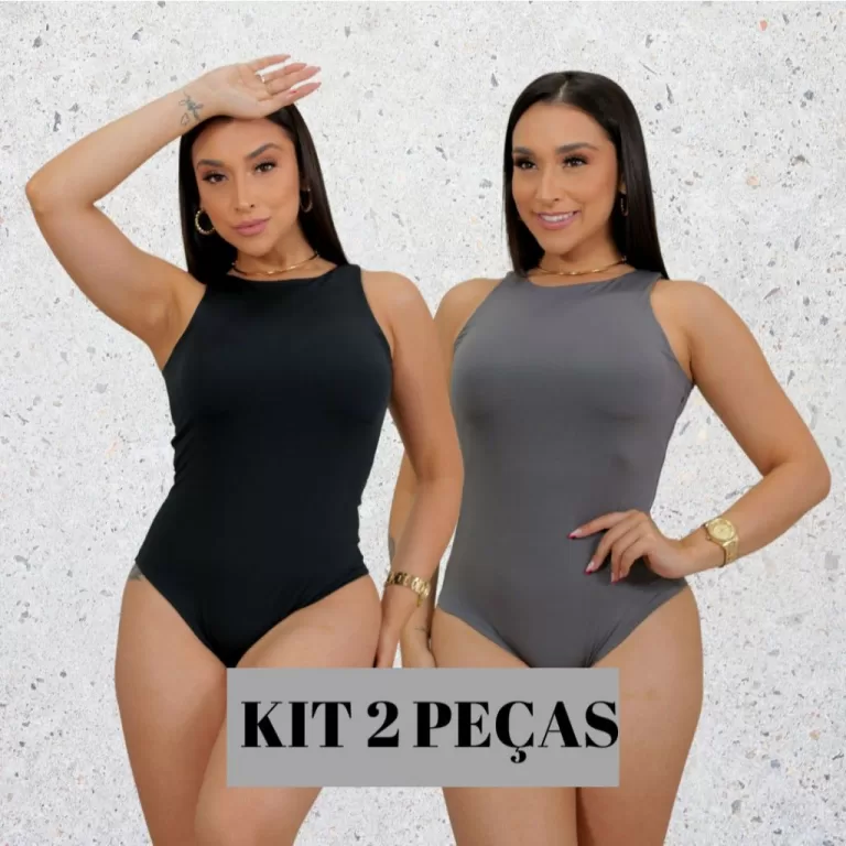 Kit 2 Body Feminino Regata Suplex Confortável Zer