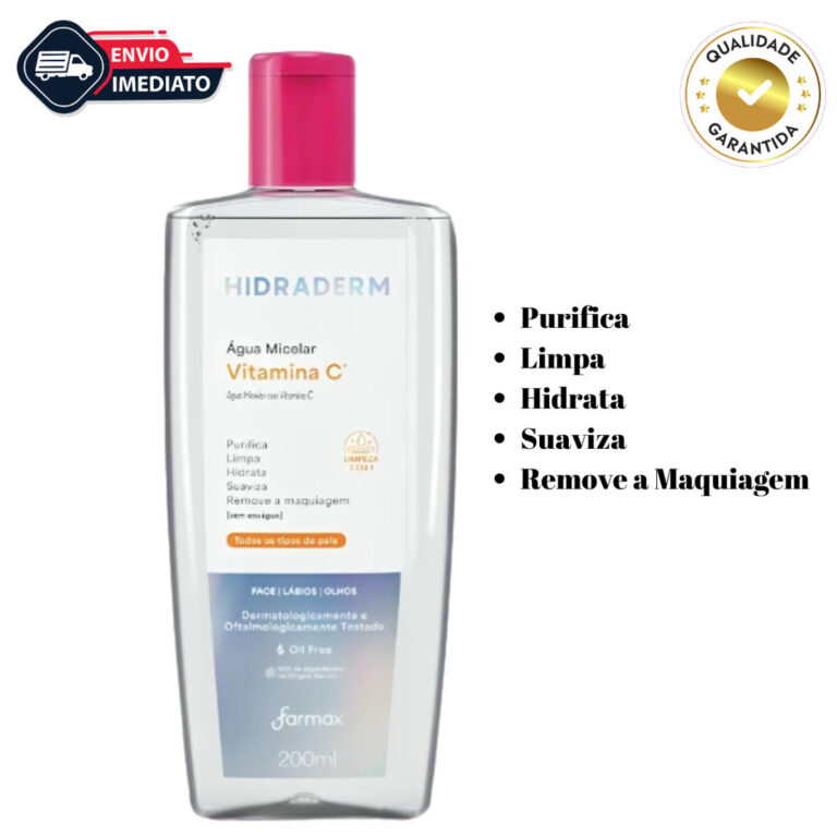 Farmax Água Micelar Hidraderm 5 em 1 com Vitamina