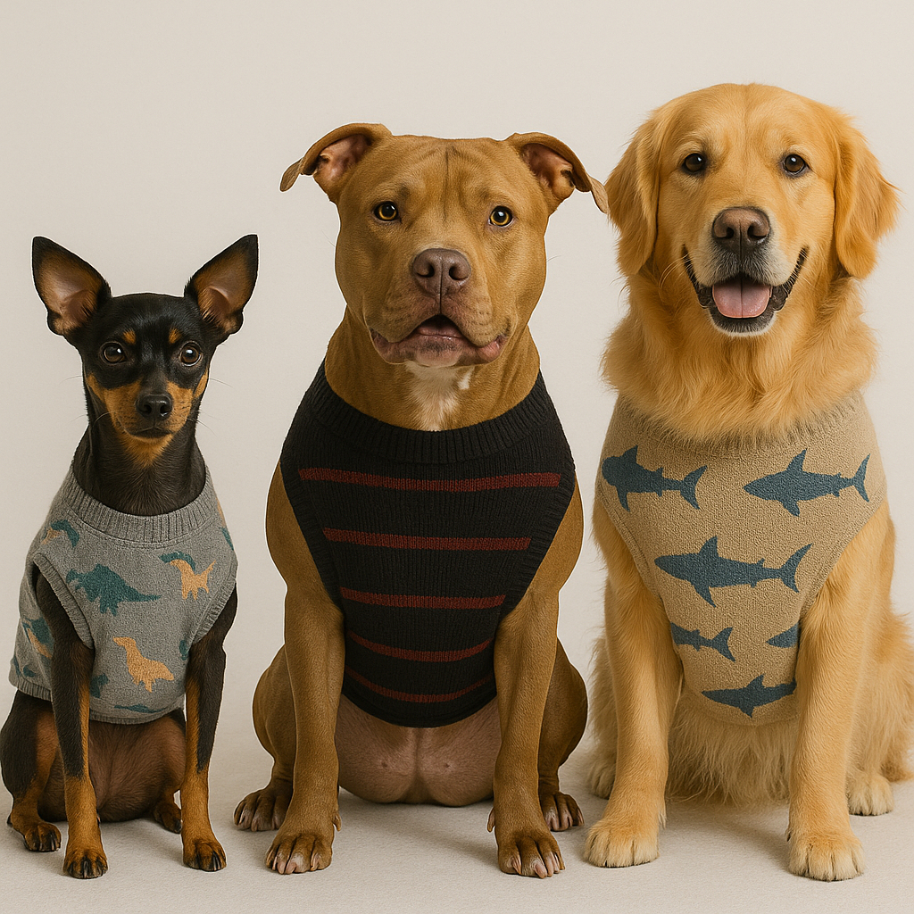 Roupa de Lã para Cachorro Tricot Macio e Quente Cores Sortidas