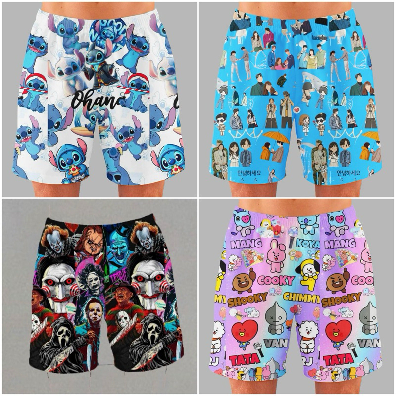 samba canção masculino pijama cueca dormir dorama Bts anime desenhos
