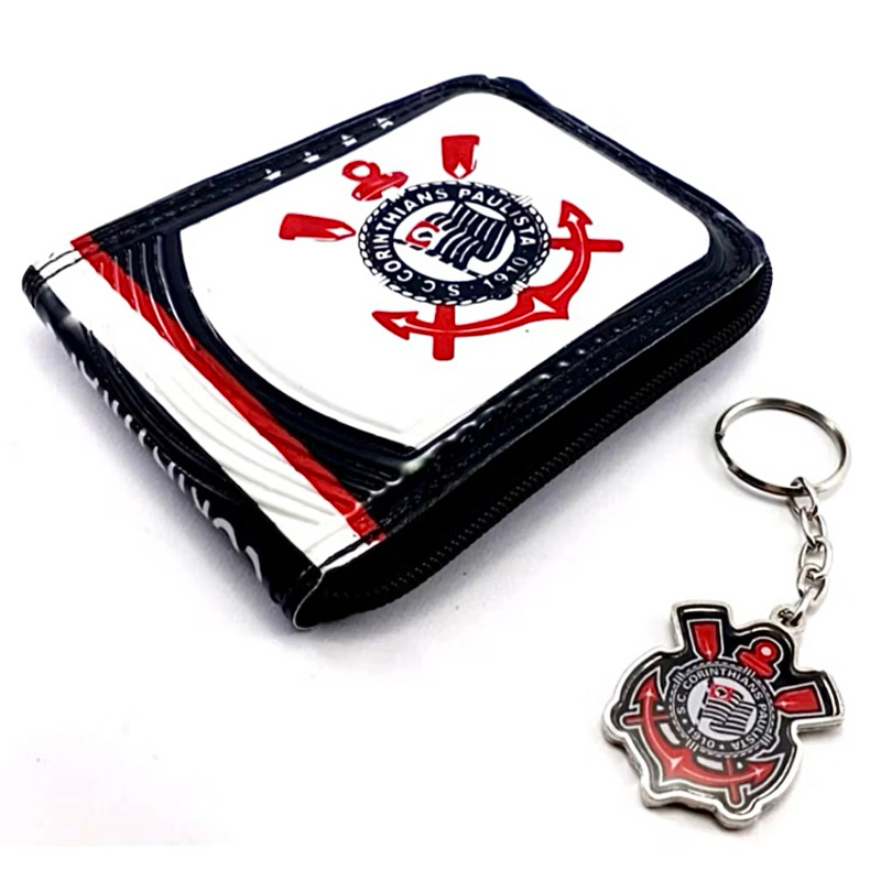 Carteira de Time + Chaveiro Personalizado Masculino Futebol