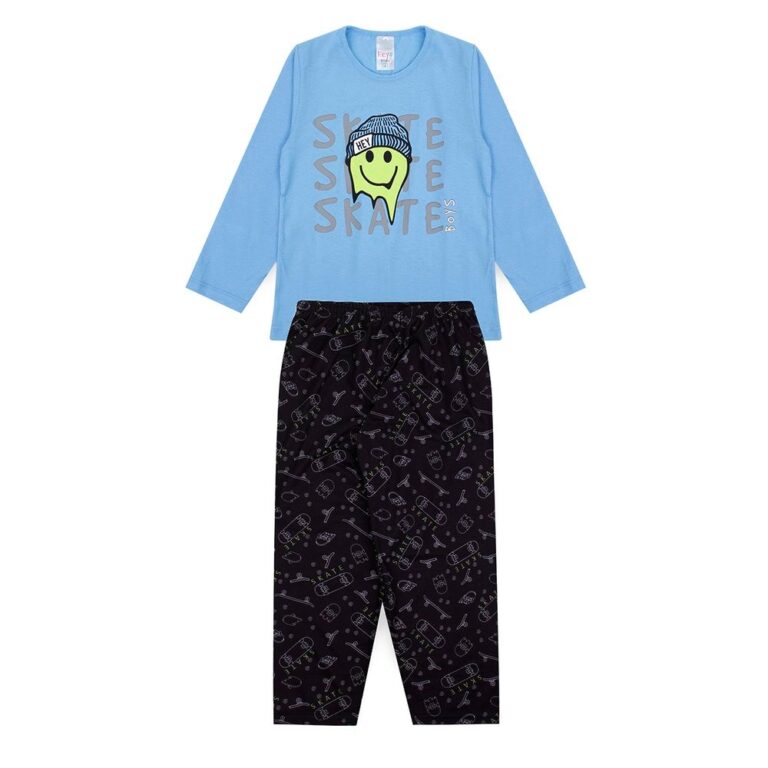 Pijama Infantil Masculino Inverno Skate – He