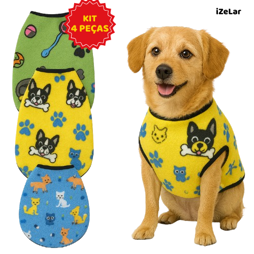 Kit 4 Roupa De Frio Cachorro Soft Roupinha De Cach