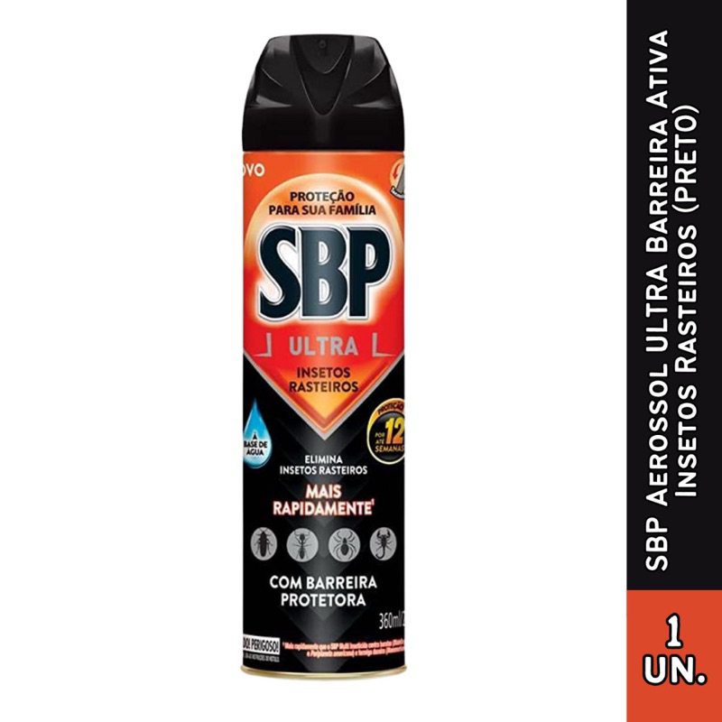 SBP Aerossol ULTRA Barreira Ativa Insetos Rasteiros (PRETO)